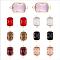 14Pcs 7 Colors Golden Plated Brass Pave Glass Connector Charms, Faceted Rectangle Links, Mixed Color, 25.5x13.5x6.5mm, Hole: 2mm, 2pcs/color