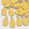 Light Gold Plated Alloy Enamel Pendants, Drink Bottle Shape, Gold, 21x11x2mm, Hole: 1.8mm