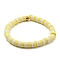 Polymer Clay Heishi Surfer Stretch Bracelet with 304 Stainless Steel Beaded, Preppy Bracelet, Light Khaki, Inner Diameter: 2 inch(5.2cm)