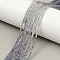 Natural Iolite Beads Strands, Faceted, Rondelle, Gradient Color, 2x1mm, Hole: 0.5mm, about 267pcs/strand, 15.55 inch(39.5cm)