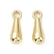Brass Charms, Long-Lasting Plated, Teardrop, Real 18K Gold Plated, 15x5mm, Hole: 2.3mm