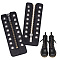PandaHall Leather Lace-in Boot Zipper Inserts, 8 Eyelet Zipper No Tie Zipper Boot Laces Smooth Tieless Shoe Laces for Boots Shoes Sneakers Sports Shoes Adults Men Women, Black, 16.5x6cm/6.5