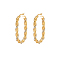 Elegant Fashion Hollow Out Round Zircon Stud Earrings for Women, Golden, Hoop Earrings