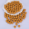Round Silicone Focal Beads, Dark Goldenrod, 15mm, Hole: 2mm