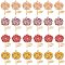 NBEADS 24 Pcs 4 Colors Resin Flower Pendants, Rose Alloy Enamel Pendant Charms Dangle Charms for Valentine's Day Mother's Day Necklace Bracelet Jewelry Making