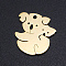 201 Stainless Steel Pendants,  Koala, Golden, 18x17x1mm, Hole: 1.6mm