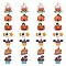 28Pcs 7 Style Halloween Alloy Enamel Pendants, Ghost Pumpkin & Pumpkin House & Candy with Eye, Golden, 26x22mm, 4pcs/style