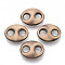 CCB Plastic Links connectors, Oval, Red Copper, 24x18.5x7mm, Hole: 6mm, about 280pcs/500g