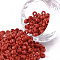 Glass Seed Beads, Opaque Colours Seed, Small Craft Beads for DIY Jewelry Making, Round, Red, 4mm, Hole:1.5mm, about 300pcs/30g