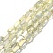 Electroplate Glass Beads Strands, Oval, Faceted, Pale Goldenrod, 6x3.5x2.5mm, Hole: 1mm, about 53~54pcs/strand, 11.73''~12.01''(29.8~30.5cm)