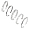 5Pcs 5 Styles Tibetan Style Alloy & 304 Stainless Steel Open Cuff Bangles Set for Women, Antique Silver & Stainless Steel Color, Inner Diameter: 2~2-1/2 inch(5.2~6.4cm), 1Pc/style