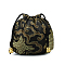 Chinese Style Stain Brocade Jewelry Packing Pouches, Drawstring Gift Bags, Auspicious Cloud Pattern, Black, 11x11cm