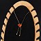 PVD Vacuum Plating 304 Stainless Steel Enamel Heart Pendant Necklaces, Rhinestone Tassel Necklaces for Women, Golden, Red, 24.61 inch(62.5cm)