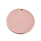 Brass Pendants, Flat Round, Brushed Red Copper, 25x0.8mm, Hole: 1mm