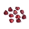 Transparent Pointed Back Glass Cabochons, Heart, for DIY Crafts Jewelry Making, FireBrick, 4.5x5x3mm