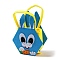 Non-woven Fabrics Easter Rabbit Candy Bag, with Handles, Gift Bag Party Favors for Kids Boys Girls, Deep Sky Blue, 19.5x14x6.5cm