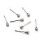 Tarnish Resistant 201 Stainless Steel Textured Ball Stud Earrings, Post Earrings with 304 Stainless Steel Pin for Women , Stainless Steel Color, 14x3mm, Pin: 0.7mm