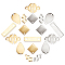 60Pcs 10 Styles 304 Stainless Steel Links Connectors, Golden & Stainless Steel Color, 6pcs/style