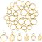 UNICRAFTALE 30pcs Golden Ring Hanger Links Column Bail Beads 304 Stainless Steel Hanger Links Pendant Bail Hanger Links for Dangle Jewelry Making