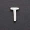 Non-Tarnish 201 Stainless Steel Charms, for Simple Necklaces Making, Laser Cut, Letter, Stainless Steel Color, Letter.T, 8x5x3mm, Hole: 1.8mm