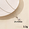 304 Stainless Steel Geometric Pendant Necklaces, Cable Chain Necklaces for Women, Oval with Eye