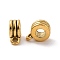 Tibetan Style Alloy Tube Bails, Loop Bails, Tube with Stripe, Antique Golden, 12.5x9x5.5mm, Hole: 1.8mm, Inner Diameter: 4.4mm, 662pcs/1000g