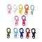 Spray Painted Alloy Swivel Clasps, Mixed Color, 23x9x4mm, Hole: 3.5mm, inner diameter: 7.5x5mm.