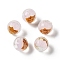 Handmade Lampwork Beads, with Gold & Silver Foil, Oval, Lavender Blush, 11.5~12x11~11.5mm, Hole: 1.8~2mm