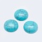 Synthetic Green Turquoise Cabochons, Half Round, Dyed, 24.5x7~8mm