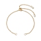 304 Stainless Steel Curb Chain Bracelet Slider Making, Golden, 10-1/8 inch(25.8cm)