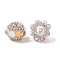 Sparkling Acrylic Rhinestone Round Beads, with Resin, Focal Pen Beads, Colorful, 20x14mm, Hole: 2.5mm