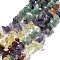 Chakra Natural Mixed Gemstone Chip Beads Strands, with Synthetic Glass Beads, Mixed Dyed and Undyed, 1~8x5~17x5~8mm, Hole: 0.9~1mm, 15.55~15.94''(39.5~40.5cm)