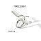Exaggerated Personality Stainless Steel Cuff Ring for Women, Stainless Steel Color, Inner Diameter: 18mm
