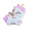 Flocky Resin Pendants, Unicorn, Blue, 53x57x17mm, Hole: 3mm