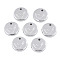 Non-Tarnish 316 Surgical Stainless Steel Charms, Flat Round with Constellation, Stainless Steel Color, Capricorn, 10x2mm, Hole: 1mm