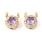 Brass with Cubic Zirconia Beads, Dragon, Real 14K Gold Plated, 10.5x9x6mm, Hole: 2mm