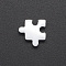 Non-Tarnish 201 Stainless Steel Charms, for Simple Necklaces Making, Laser Cut, Puzzle Piece, Stainless Steel Color, 10x10x3mm, Hole: 1.8mm