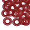 430 Stainless Steel Links connectors, Spray Painted, Etched Metal Embellishments, Donut, Red, 20x0.3mm, Hole: 1.2mm