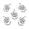 Non-Tarnish 201 Stainless Steel Pendants, Christmas Theme, Santa Claus, Stainless Steel Color, 19.5x13x1mm, Hole: 1.5mm