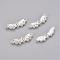 Tibetan Style Alloy Multi-strand Links, Wing, Silver, 6x21.5x4mm, Hole: 1.5mm