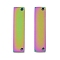 Ion Plating(IP) 304 Stainless Steel Links Connectors, Manual Polishing, Rectangle, Rainbow Color, 20x5x1.5mm, Hole: 1.2mm