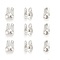 Iron Bead Tips, Calotte Ends, Cadmium Free & Lead Free, Clamshell Knot Cover, Platinum, 6x3.5mm, Hole: 1mm, 2.4mm inner diameter