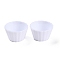 Mini Plastic Simulated Egg Tart Cup, Miniature Landscape Kitchen Model Dollhouse Accessories Decorations, White, 37x21mm