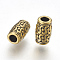 Tibetan Style Zinc Alloy Beads, Lead Free & Cadmium Free, Tube, Antique Golden, 12x7mm, Hole: 3.5mm