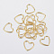 304 Stainless Steel Jump Rings, Open Jump Rings, Heart, Golden, 20 Gauge, 9x10x0.8mm, Inner Diameter: 6.5x9mm