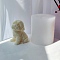 3D Sitting Teddy Dog Figurine DIY Silicone Candle Molds, for Scented Candle Making, White, 6.25x6.4x7.1cm, Inner Diameter: 5.3x3.6cm