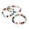 Natural Mixed Wealth Stone Beaded Stretch Bracelets, Round, Beads: 8~8.5mm, Inner Diameter: 2-1/8 inch(5.5cm)