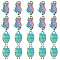 DIY Jewelry Making Finding Kit, Including 304 Stainless Steel Pendant Rhinestone Settings & Pendant, Owl, Rainbow Color, 20Pcs/box
