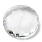 Transparent Glass Big Pendants, Faceted, Flat Round Charms, for Chandelier Crystal Hanging Pendants, Clear, 74x18.5mm, Hole: 2.5mm