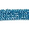 Transparent Electroplate Glass Beads Strands, Pearl Luster Plated, Faceted, Bicone, Steel Blue, 6x6mm, Hole: 1mm, about 45~47pcs/strand, 9.65~9.84 inch(24.5~25cm)